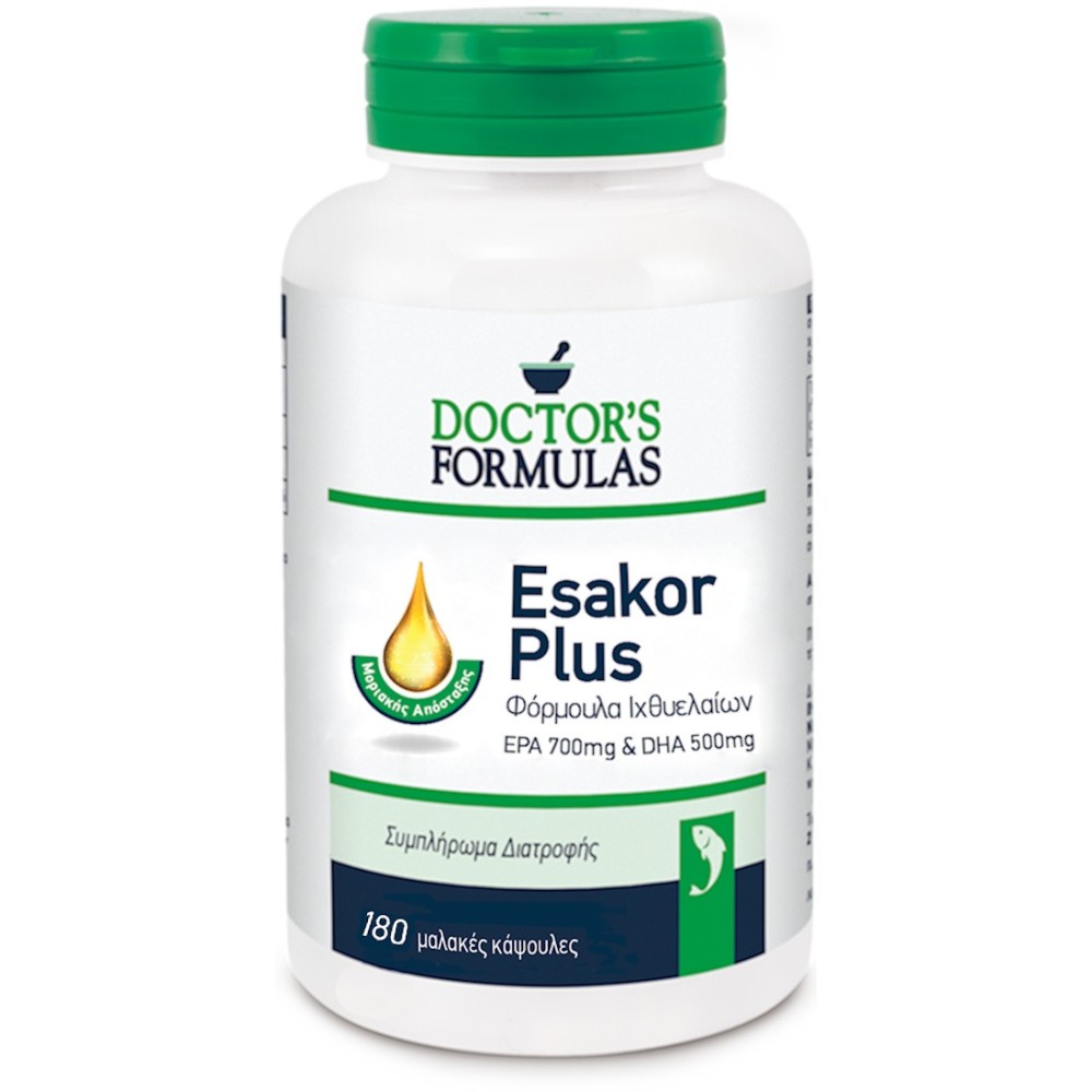 Doctor’s Formulas | Esakor Plus Φόρμουλα Ιχθυελαίων EPA 700mg - DHA 500mg | 180caps