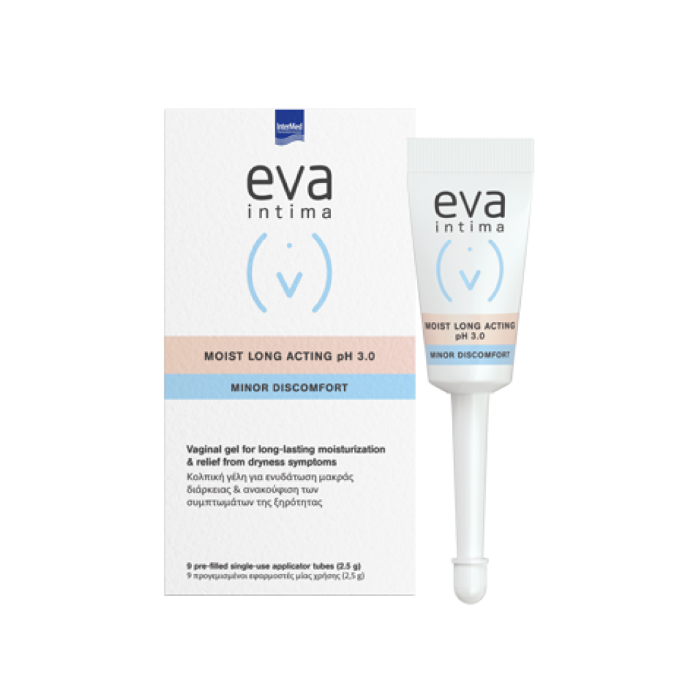 Eva Intima | Moist Long Acting Gel pH 3.0 Κολπική Γέλη για Ενυδάτωση Μακράς Διάρκειας | 9x2,5gr