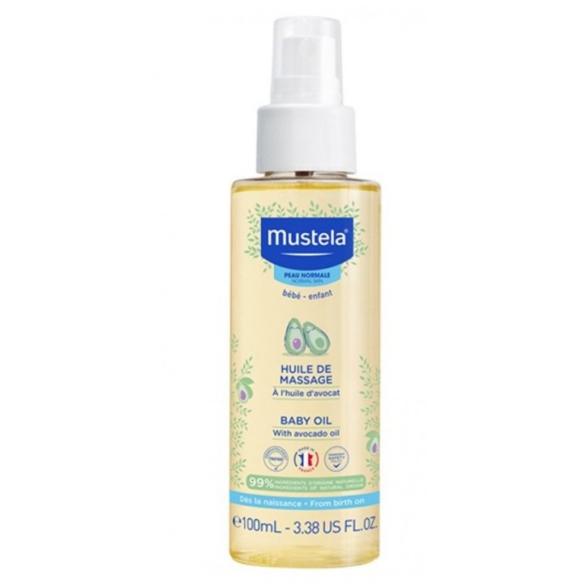 Mustela | Λάδι για Μασάζ με Έλαιο Αβοκάντο | 100ml