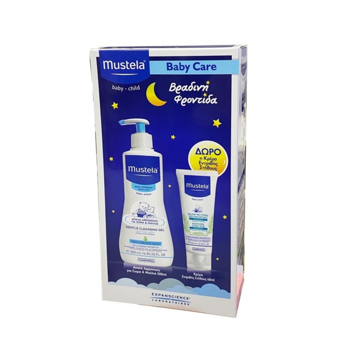 Mustela | Promo Απαλό Αφροντούς για Σώμα & Μαλλιά 500ml & ΔΩΡΟ Κρέμα Εντριβής Στήθους 40ml