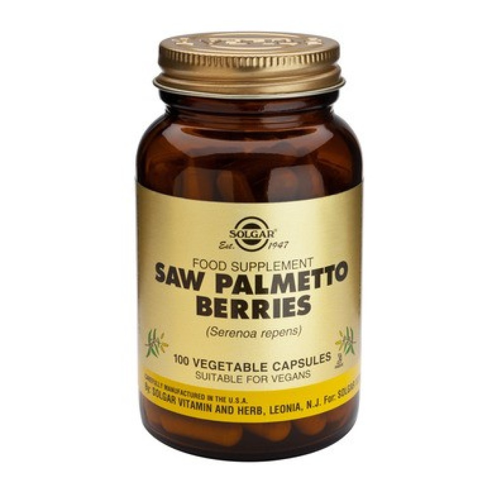 Solgar | Saw Palmetto Berries |  Συμπλήρωμα Διατροφής για το Ουροποιητικό Σύστημα | 100 caps