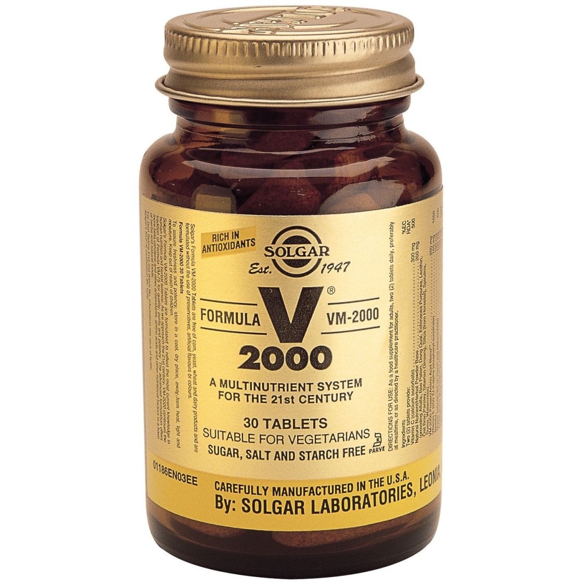 Solgar| Formula VM 2000  Συμπλήρωμα Διατροφής  Πολυβιταμινών | 30 tabs