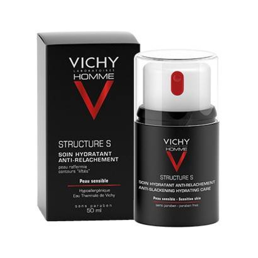 Vichy |  Homme Structure S Firming | Ενυδατική, Αντιγηραντική & Συσφικτική Κρέμα Προσώπου, Λαιμού, Ματιών |  50ml