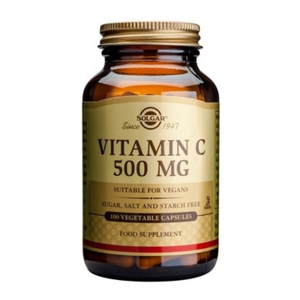 Solgar|  Vitamin C| Συμπληρώμα Διατροφής Βιταμίνης C |  500mg |  100S Vegicaps