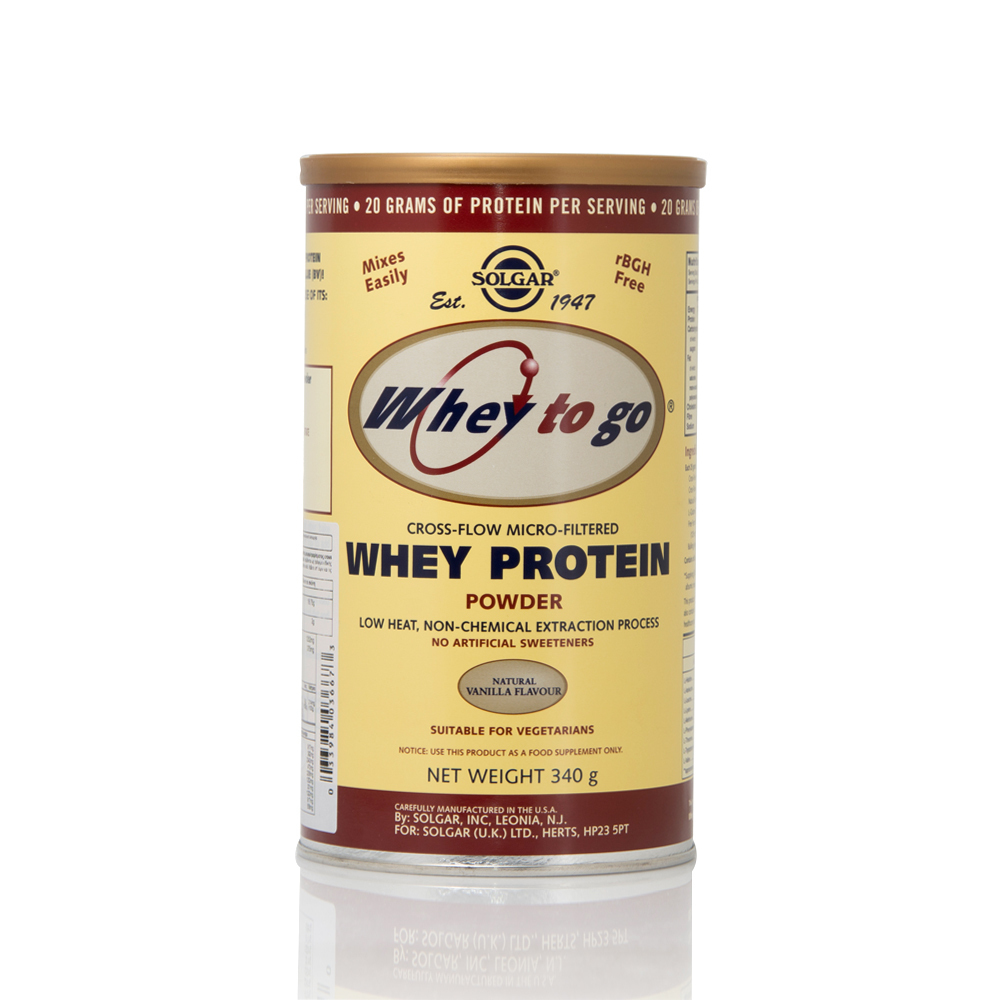 Solgar | Whey to Go Natural Vanilla Flavour Protein Powder | 340g