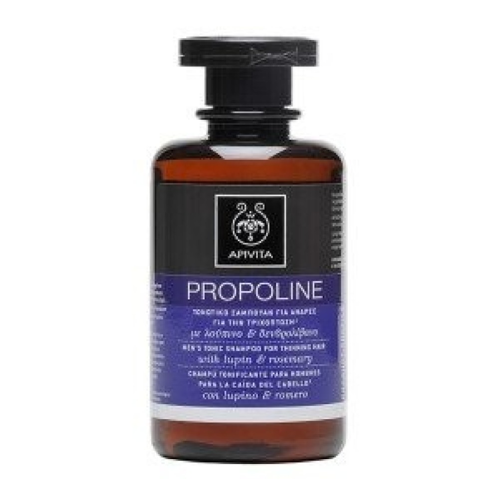 Apivita | Propoline Tonic Shampoo for Men |Τονωτικό Σαμπουάν με Λούπινο & Δενδολίβανο για Άνδρες για την Τριχόπτωση | 250ml