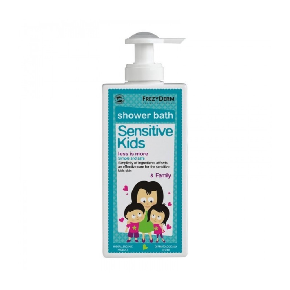 Frezyderm| Sensitive Kids Shower Bath| Ενυδατικό αφρόλουτρο για τη φυσιολογική και ευαίσθητη παιδική επιδερμίδα| 200ml