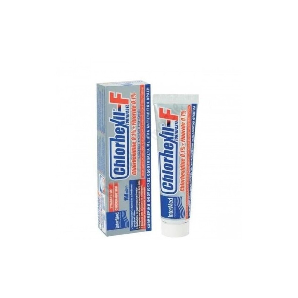 Intermed | Chlorhexil-F Toothpaste 0,1% | Αντιβακτηριδιακή Φθοριούχος Οδοντόπαστα με Χλωρεξιδίνη | 100ml