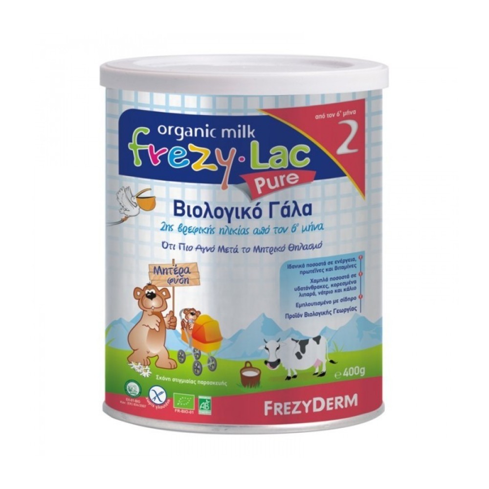 Frezy-Lac | Organic Milk Pure 2 | Βιολογικό Γάλα 2ης Βρεφικής Ηλικίας από τον 6ο Μήνα| 400g