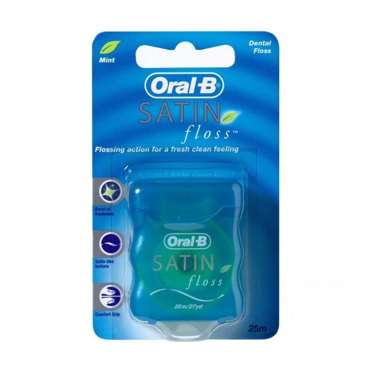 Oral-B |  Satin Floss | Oδοντικό νήμα με σατέν υφή και άρωμα μέντας |  25m