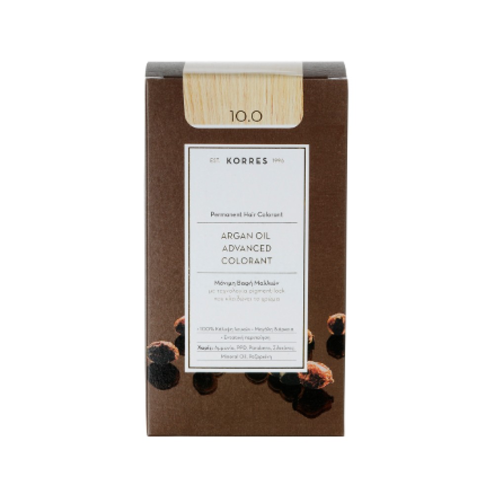 Korres | Argan Oil Advanced Colorant 10.0 | Ξανθό Πλατίνας Φυσικό