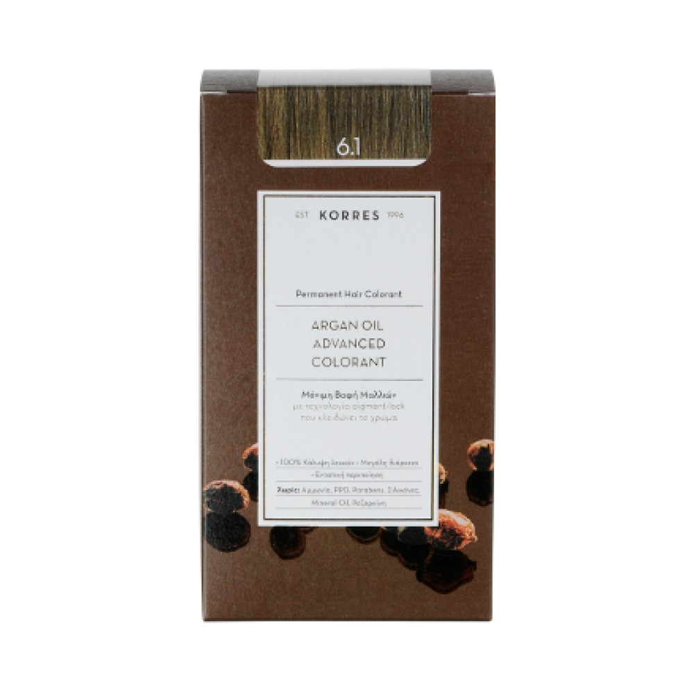 Korres | Argan Oil Advanced Colorant 6.1 | Ξανθό Σκούρο Σαντρέ
