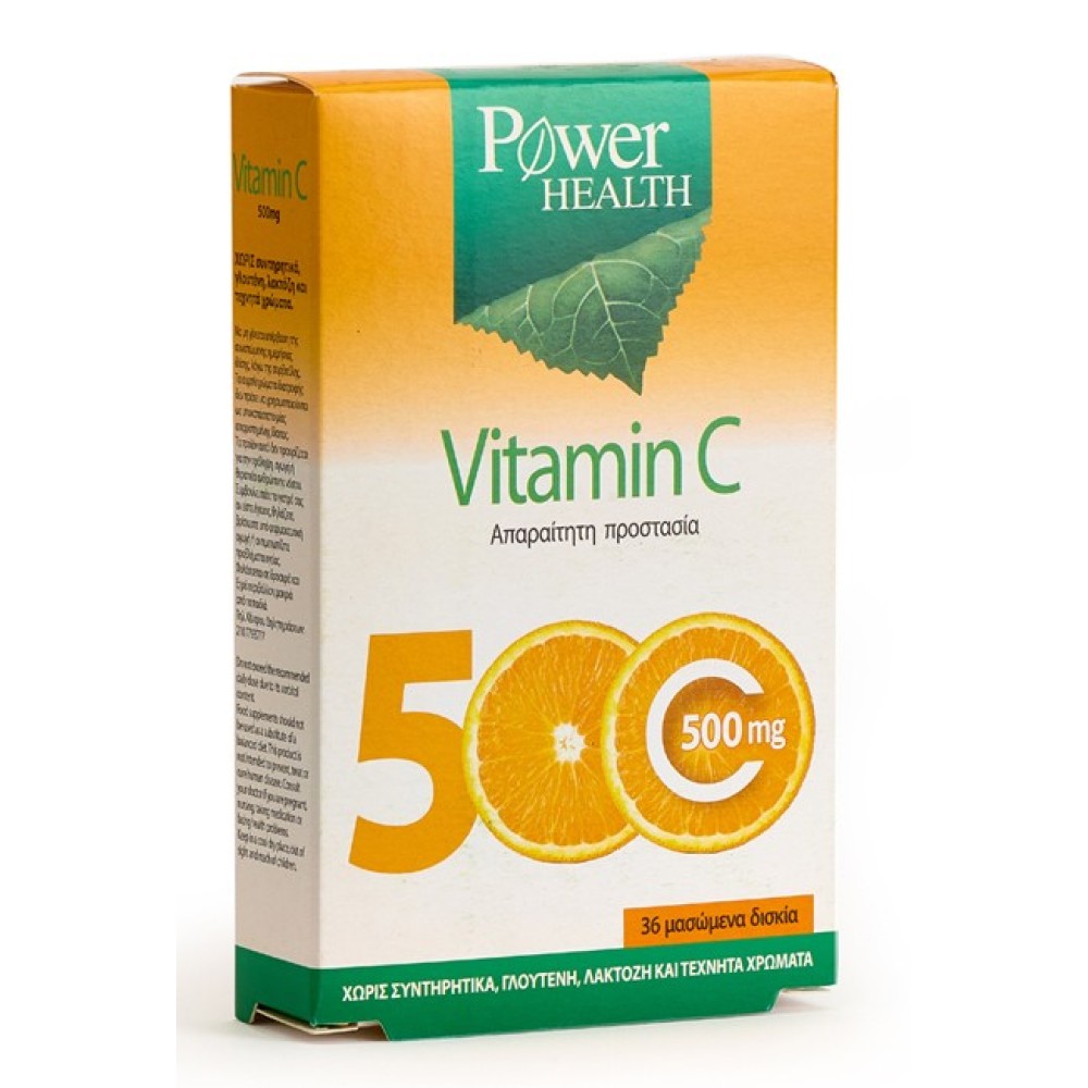 Power Health | Vitamin C 500 mg | 36 Μασώμενα δισκία