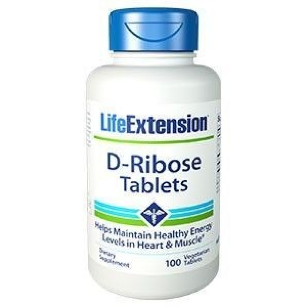 Life Extension | D Ribose | Συμπλήρωμα D Ριβόζης για την επιτάχυνση της διαδικασίας ανάκτησης ενέργειας|100 tabs,