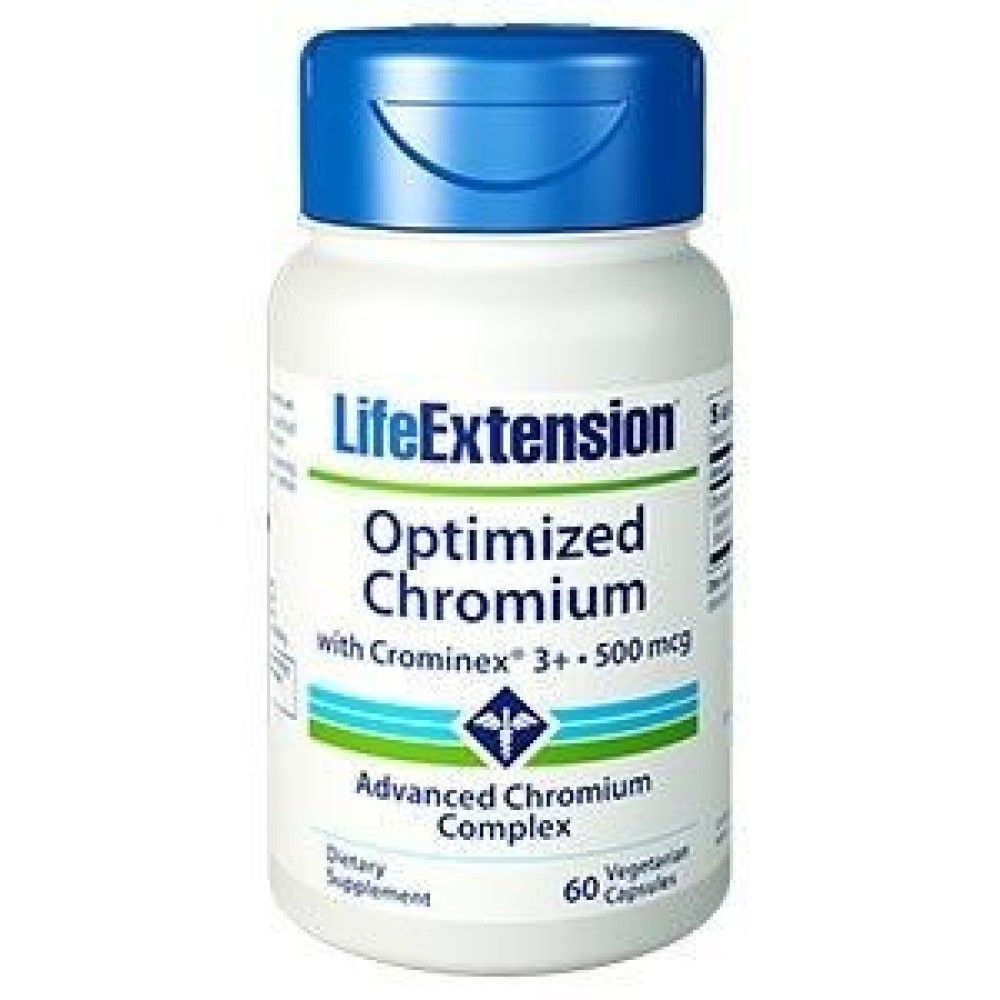 Life Extension | Optimized Chromium with Crominex 500MCG |  Συμπλήρωμα Διατροφής από Χρώμιο |  60 Caps