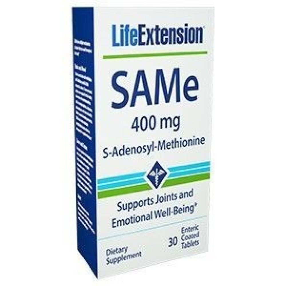 Life Extension | SAMe 200mg | Για την Καταπολέμηση των Πόνων & τη Βελτίωση της Διάθεσης | 30tabs