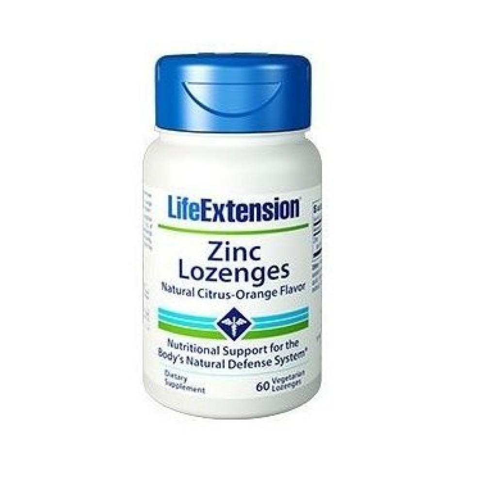 Life Extension | Zinc Lozenges | Συμπλήρωμα Διατροφής Ψευδαργύρου | 60 caps