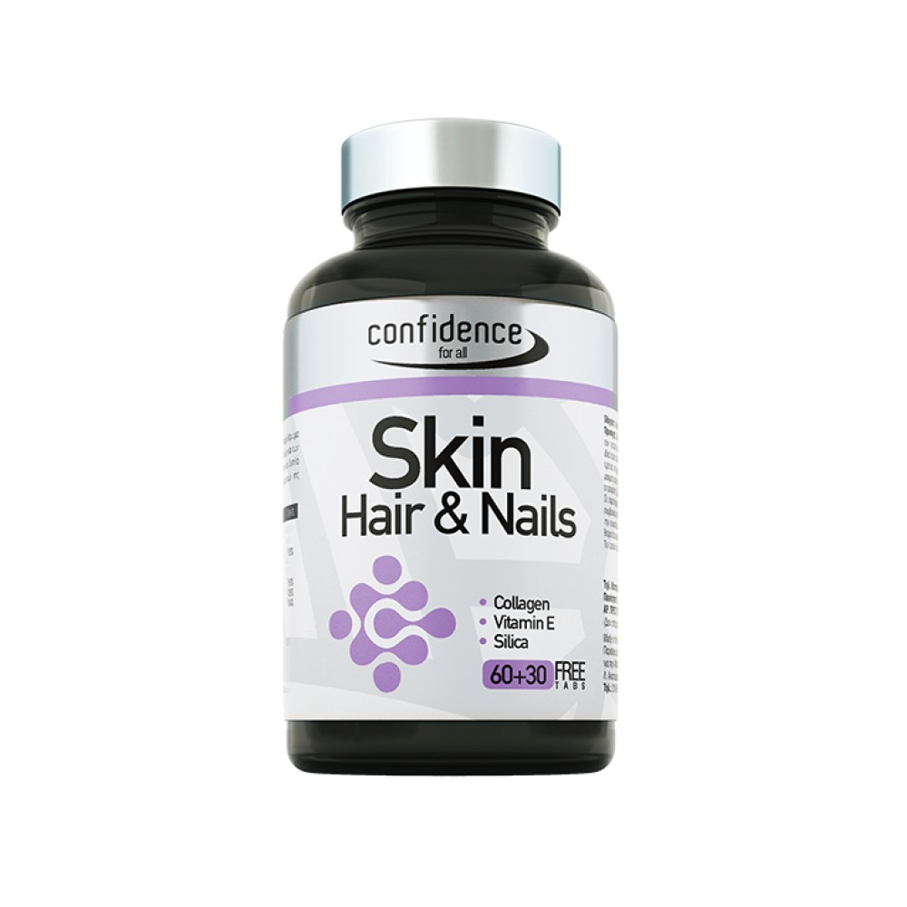 Confidence | Skin Hair & Nails | Συμπλήρωμα Διατροφής για Δέρμα , Μαλλιά , Νύχια |90 Caps
