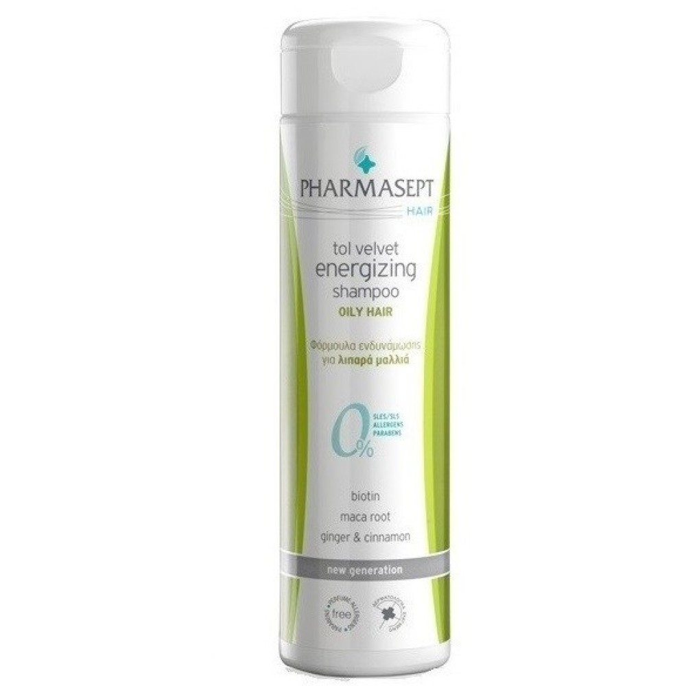 Pharmasept |Tol Velvet energizing shampoo oily hair | Δυναμωτικό σαμπουάν για λιπαρά  |  250 ml