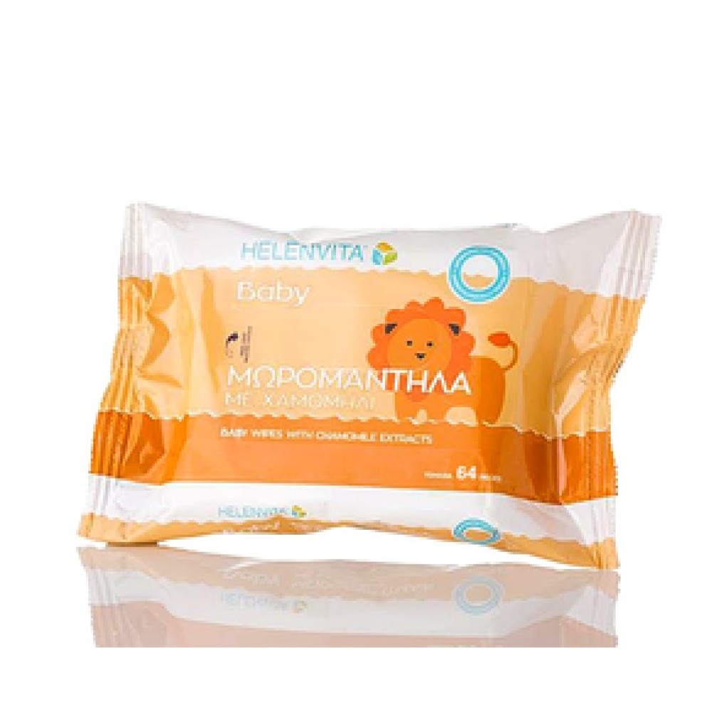 Helenvita | Baby Wipes with Chamomile Extracts | Μωρομάντιλα με Χαμομήλι | 20 τμχ