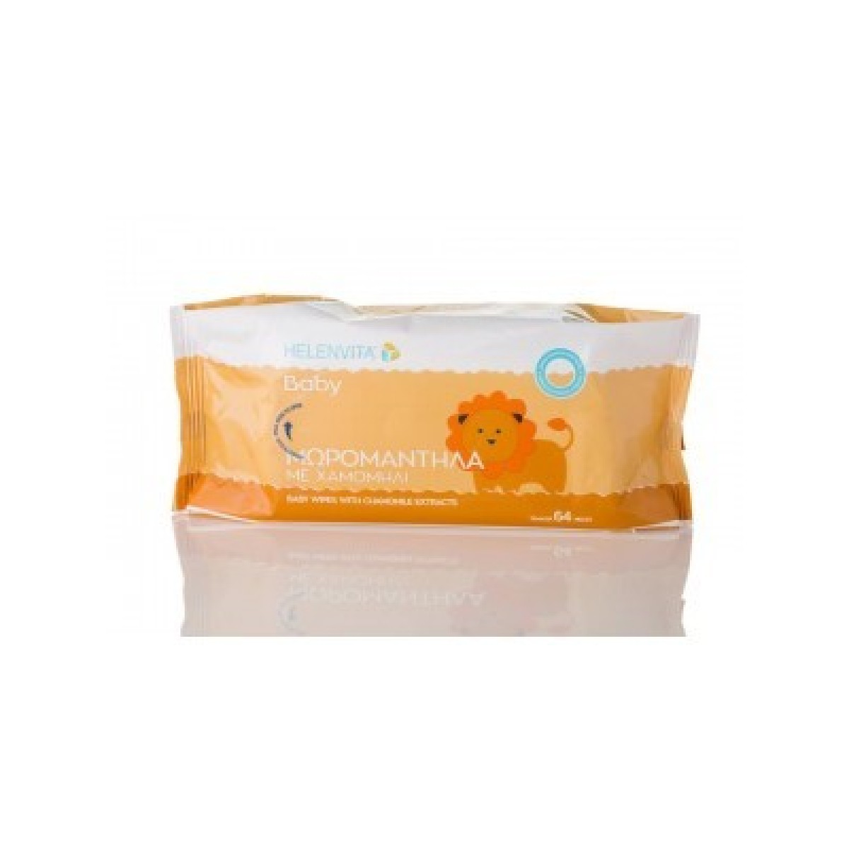 Helenvita | Baby Wipes with Chamomile Extracts | Μωρομάντιλα με Χαμομήλι | 64 τμχ