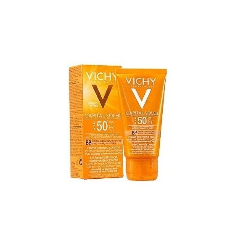 Vichy| Ideal Soleil BB Tinted Velvety Cream| Αντηλιακή Κρέμα Προσώπου Με Βελούδινη Υφή Με Χρώμα SPF 50| 50ml