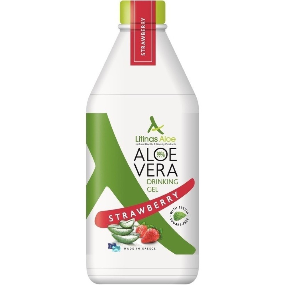 Litinas | Aloe Vera Gel |Πόσιμη Αλόη με Γεύση Φράουλα  | 500ml