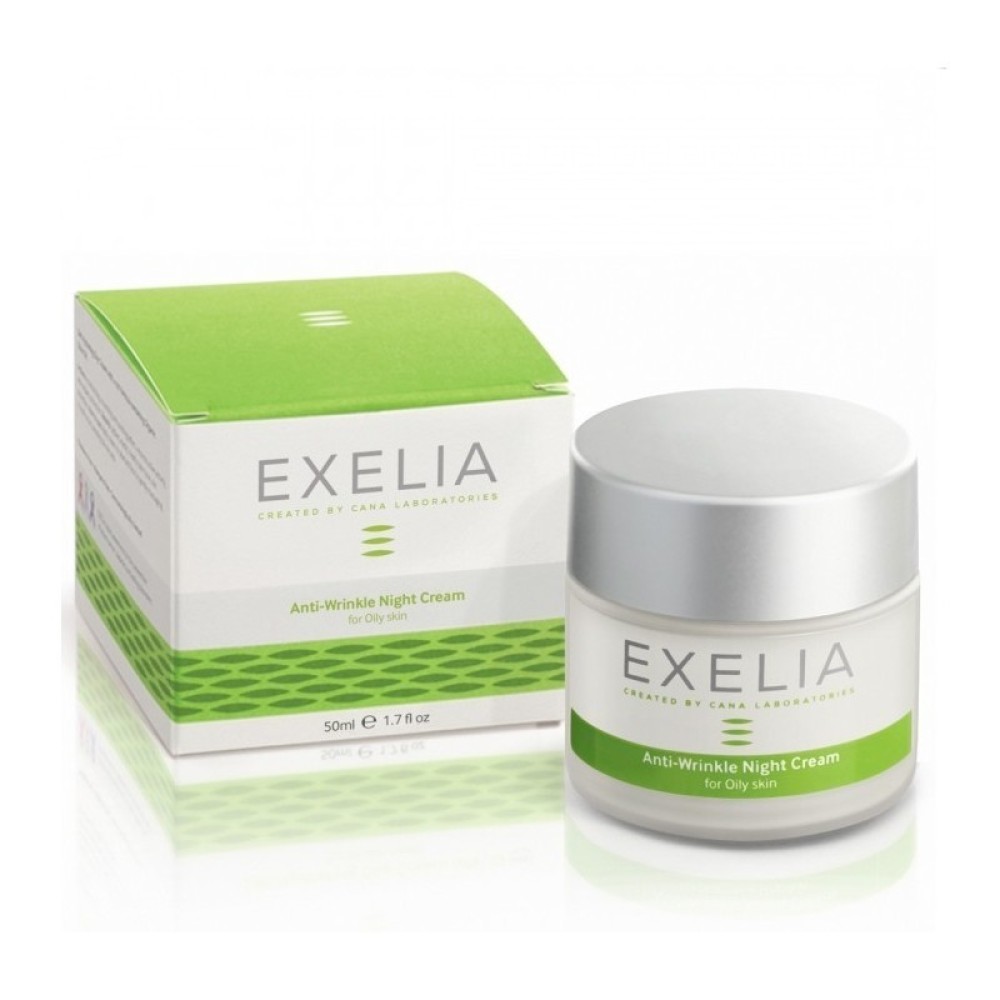 Exelia | Anti-Wrinkle Night Cream | Αντιρυτιδική Κρέμα Νυκτός για Λιπαρές Επιδερμίδες | 50ml