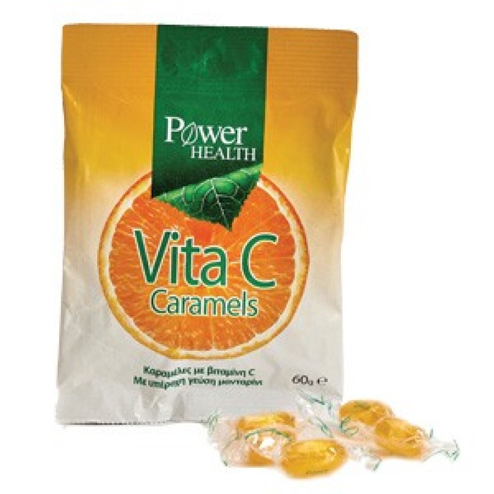 Power Health | Vita C Caramels | Καραμέλες με Βιταμίνη C και Γεύση Μανταρίνι | 60gr
