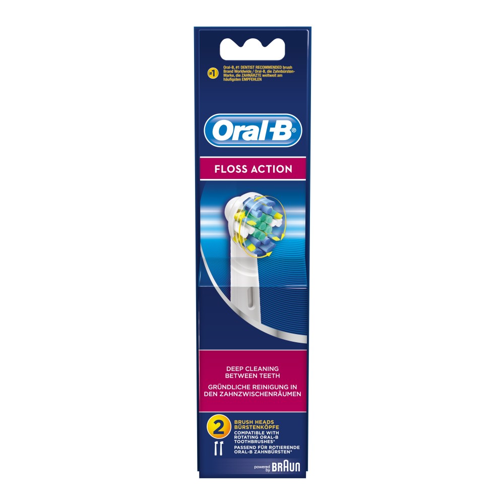 Oral-B  | Floss Action | Ανταλλακτικά Για Ηλεκτρική Οδοντόβουρτσα | 2τεμ