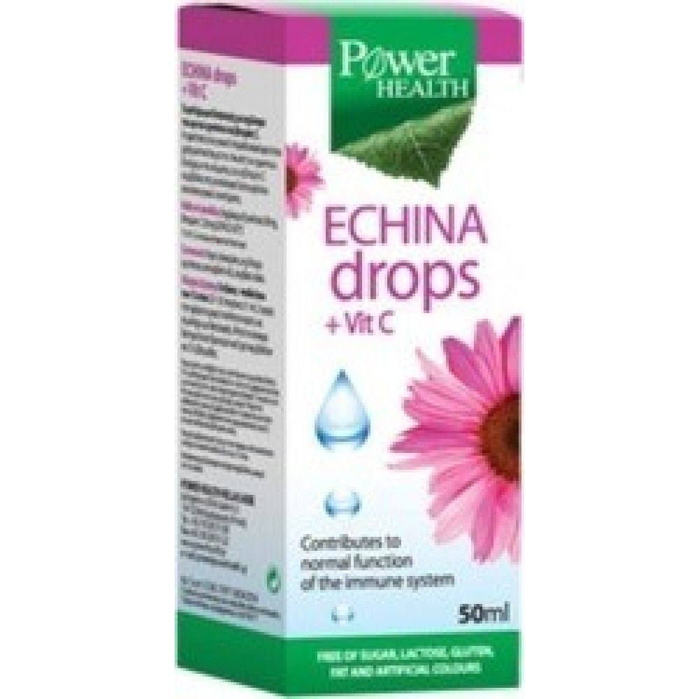Power Health | Echina Drops Vitamin C | Εχινάκεια με Βιταμίνη C για Ενίσχυση Ανοσοποιητικού | 50ml