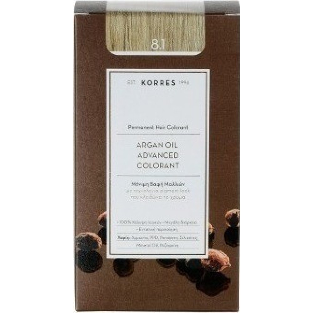Korres | Argan oil Advanced Colorant 8.1 | Ξανθό Ανοικτό  Σαντρέ