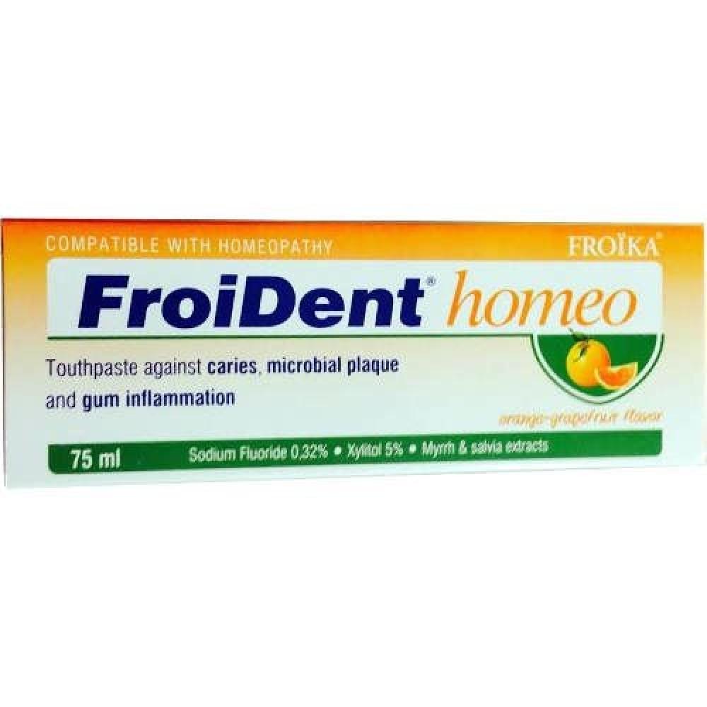 Froident | Homeo Οδοντόκρεμα Πορτοκάλι-Γκρέιπφρουτ | 75ml