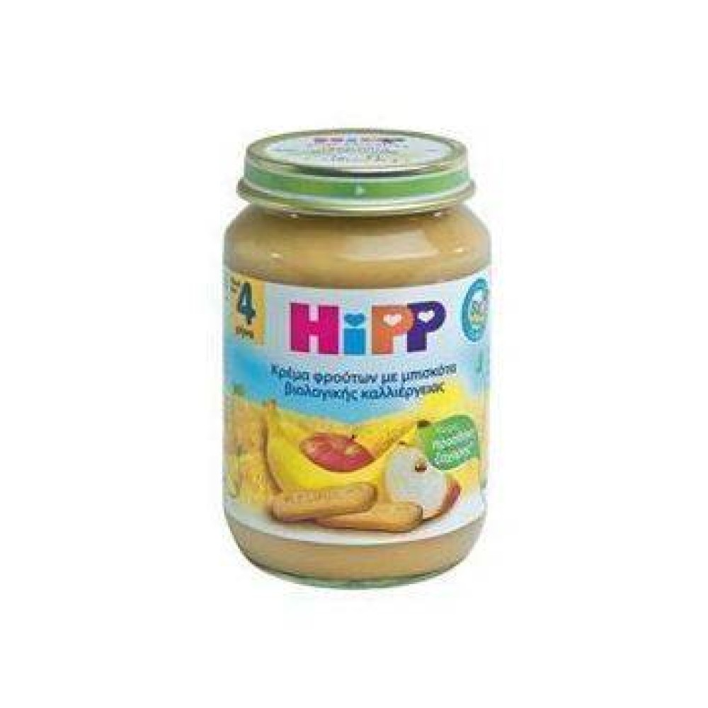 Hipp |Κρέμα Φρούτων με Μπισκότα Μήλο-Μπανάνα Από τον 5ο Μήνα | 190g