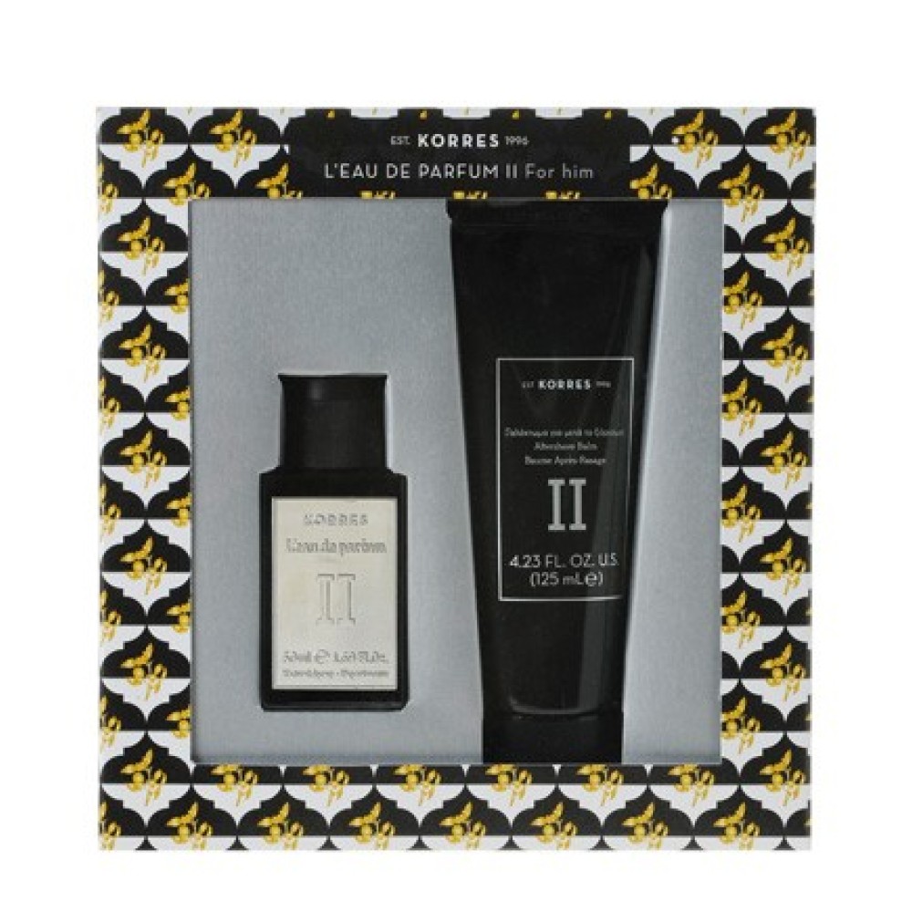 Korres | Eau De Parfum II & Aftershave Balm | Ανδρικό Άρωμα 50 ml &  Δώρο Γαλάκτωμα για Μετά το Ξύρισμα 125ml