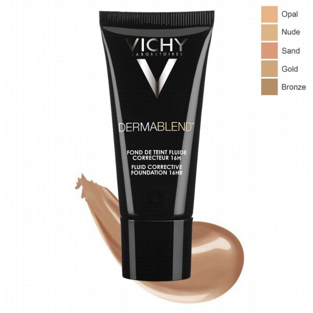 Vichy | Dermablend Fluid Corrective Foundation N. 15 SPF 35 | Διορθωτικό Make Up με Λεπτόρρευστη Yφή Απόχρωση 15 & SPF 35 | 30ml