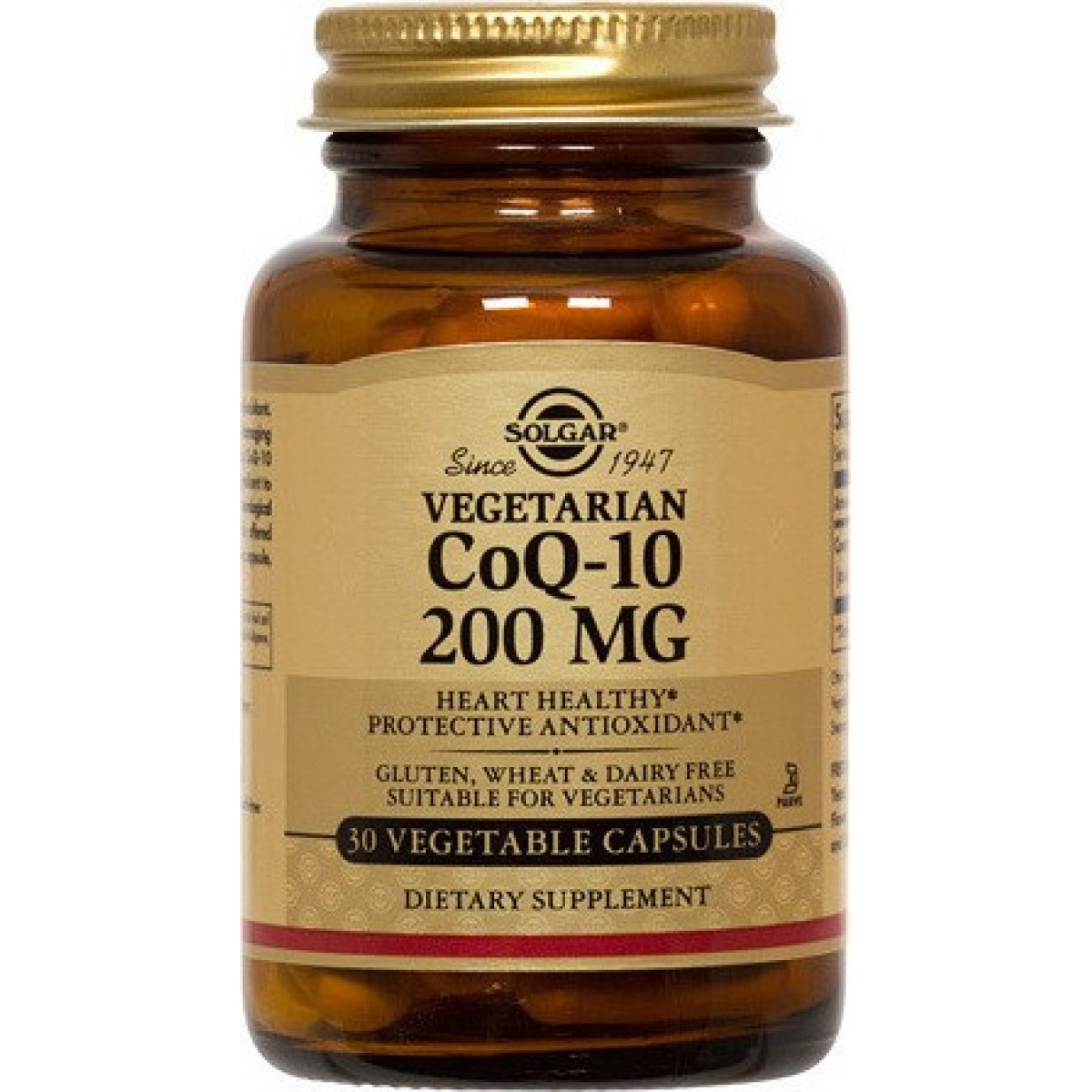 Solgar | Coenzyme Q-10 200 mg | Συμπλήρωμα διατροφής Q10 | 30 Caps