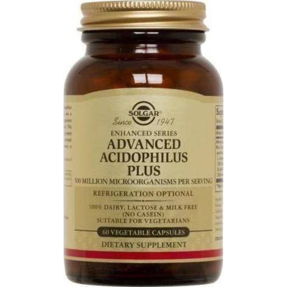 Solgar | Advanced Acidophilus Plus | Συμπλήρωμα Διατροφής με Προβιοτικά | 60 Caps