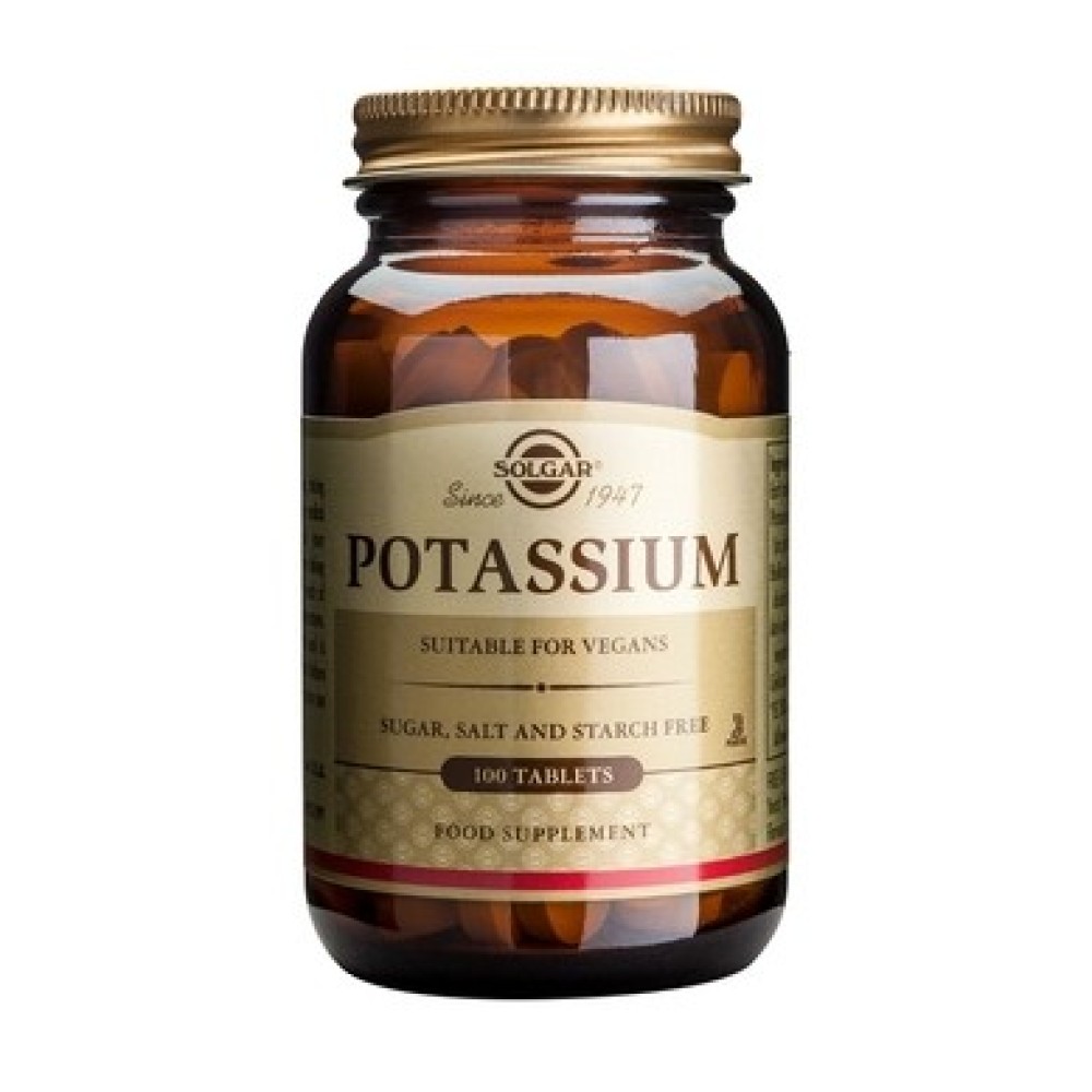 Solgar | Potassium Gluconate 99mg | Συμπλήρωμα Διατροφής Καλίου 99mg | 100 Ταμπλέτες