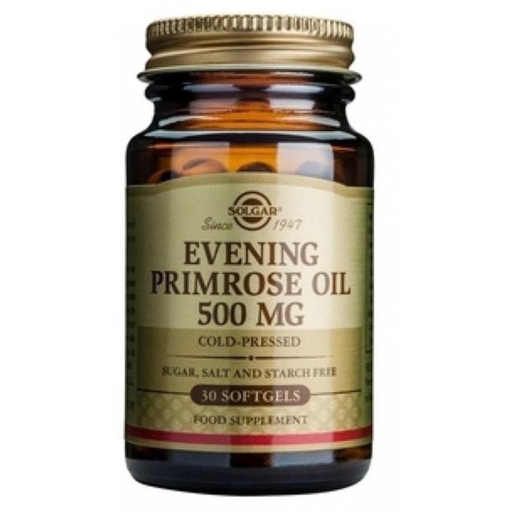 Solgar | Evening Primrose Oil 500mg | Συμπλήρωμα Διατροφής με Λάδι Νυχτολούλουδου | 30 Μαλακές Κάψουλες
