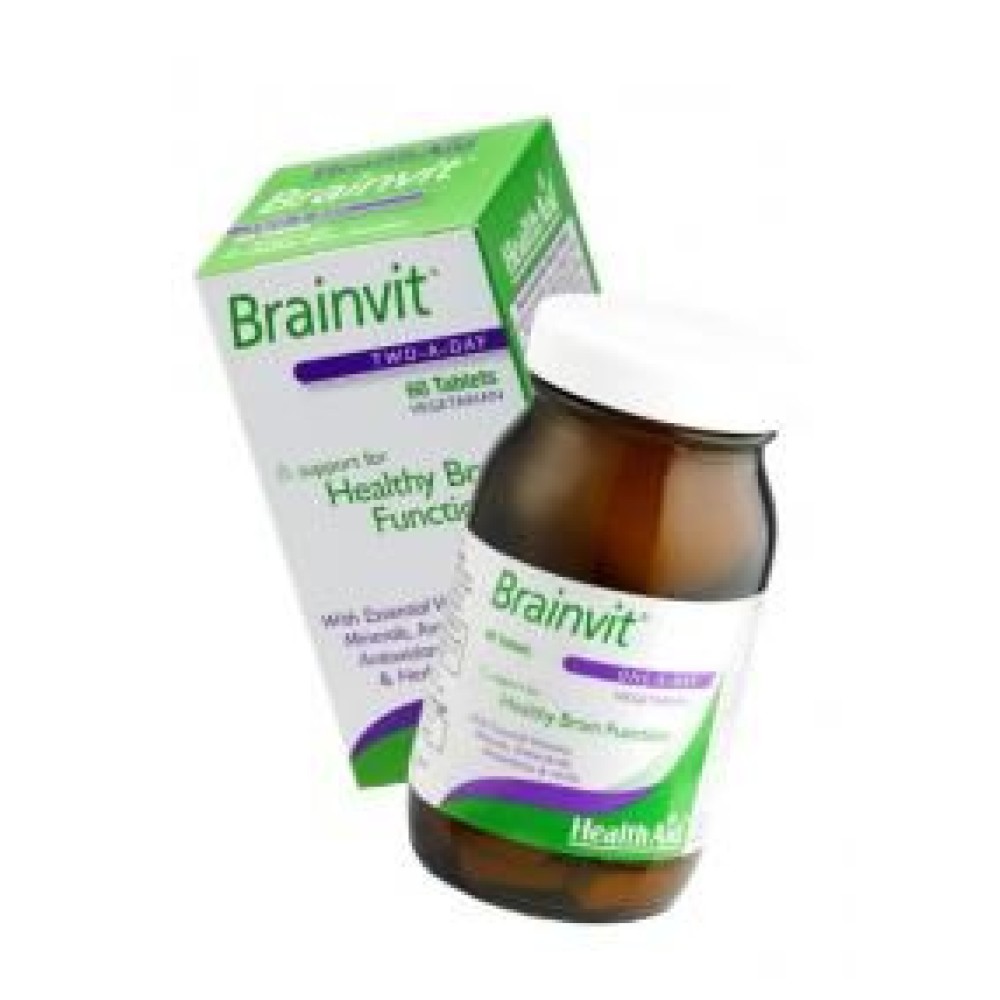 Health Aid | Brainvit | Συμπλήρωμα Διατροφής Για Καλή Εγκεφαλική Λειτουργία και Μνήμη | 60tabs