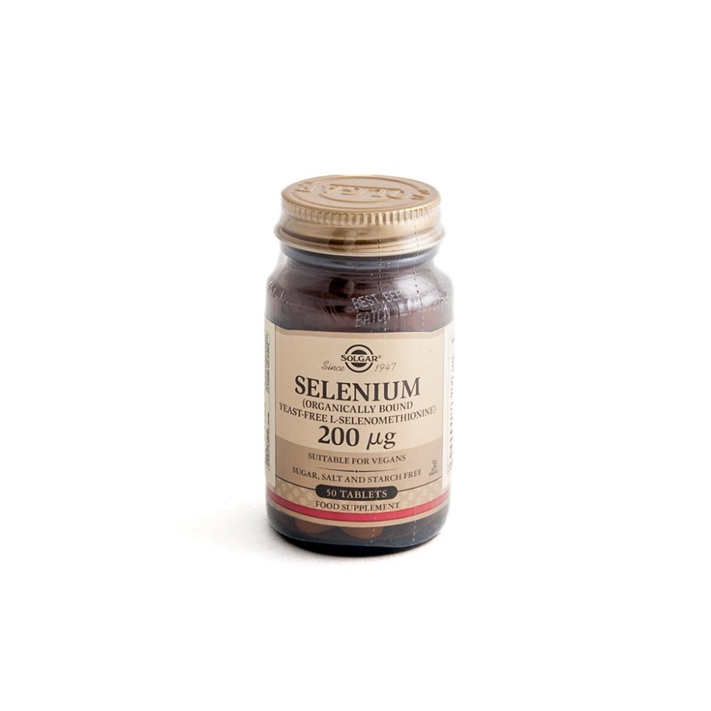 Solgar | Selenium 200MCG | Συμπλήρωμα Διατροφής Σελήνιο 200μg|  50 Ταμπλέτες