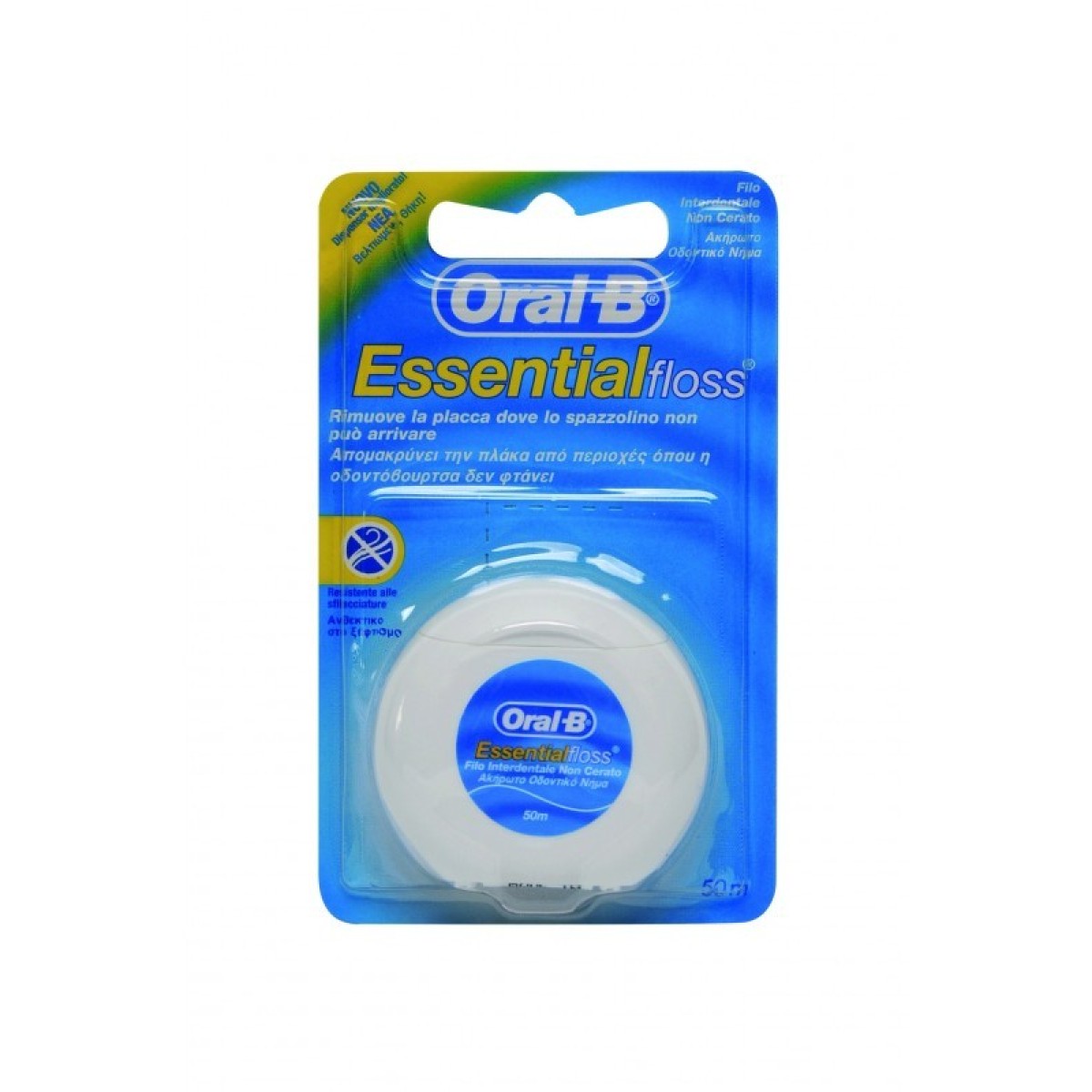 Oral-B |  Essential Floss Unwaxed | Οδοντικό Νήμα Ακήρωτο | 50m