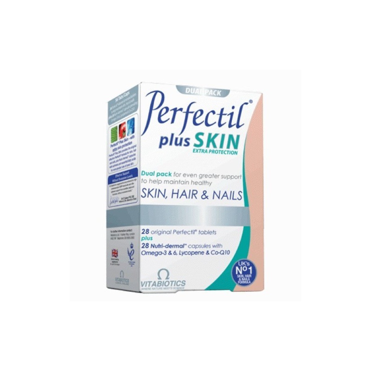 Vitabiotics | Perfectil Plus Skin Extra Support | Ολοκληρωμένη Φόρμουλα για Μαλλιά Νύχια & Δέρμα | 2x28 tabs