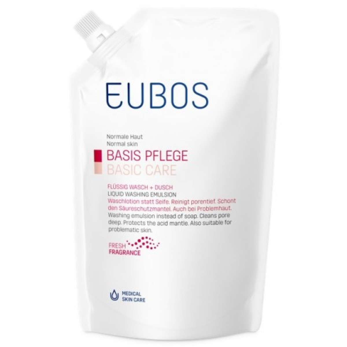 Eubos|  Liquid Red Refill  | Yγρό Καθαρισμού Προσώπου-Σώματος με \'Αρωμα | 400ml