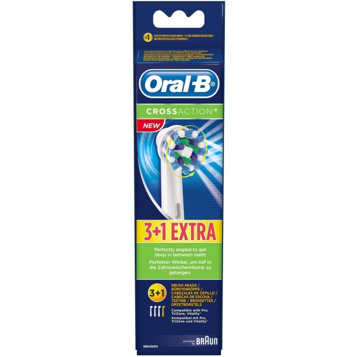 Oral-B  | Cross Action Ανταλλακτικά για Ηλεκτρική Οδοντόβουρτσα | 3+1 Δώρο