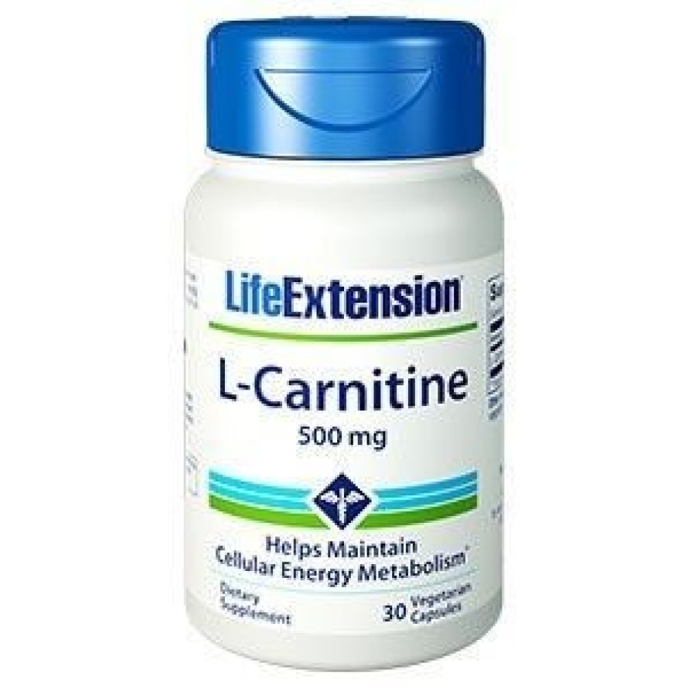 Life Extension | L-Carnitine 500mg | Συμπλήρωμα Καρνιτίνης  | 30 veg.caps