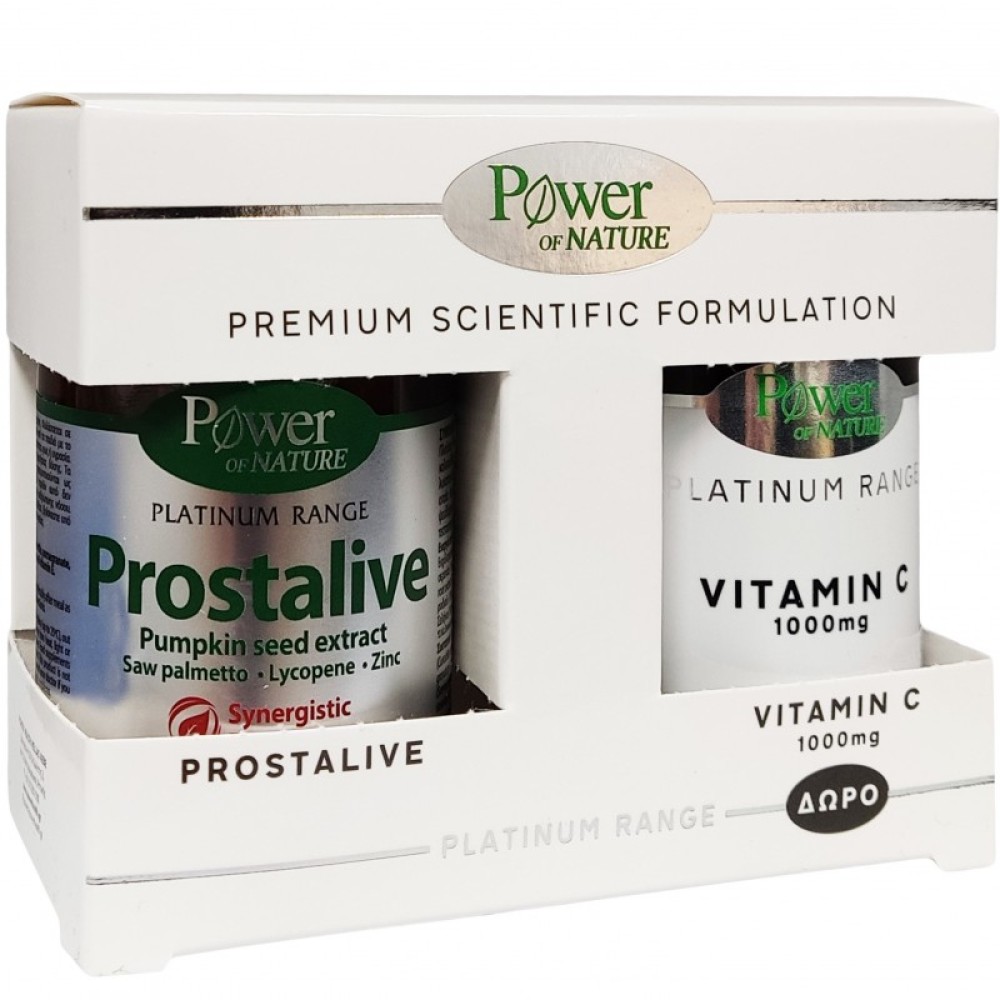 Power Health | Classics Platinum Prostalive |Συμπλήρωμα Διατροφής για τον Προστάτη  & ΔΩΡΟ vitamin C 1000mg | 30 caps