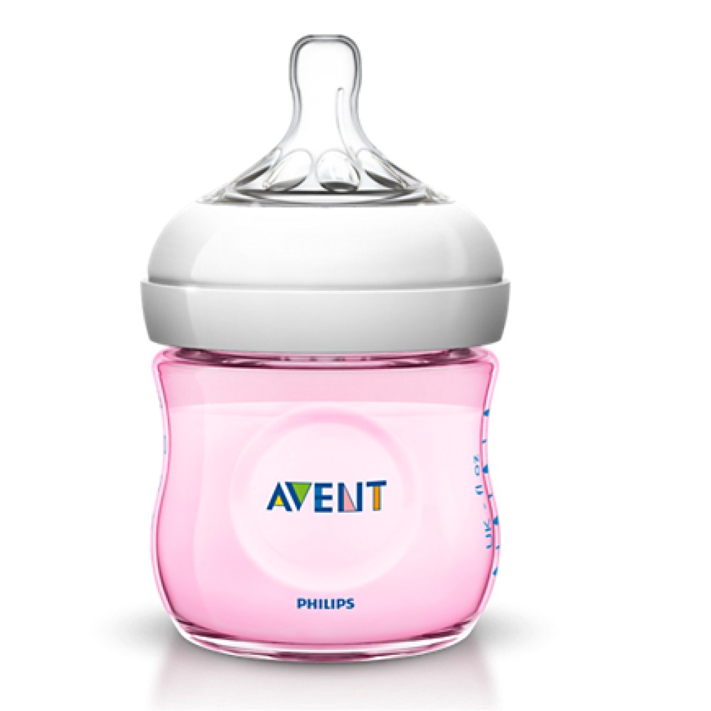 Avent | Μπιμπερό Natural  Ροζ  0m+ | 125 ml