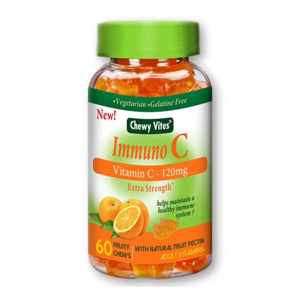 Chewy Vites | Immuno C | Μασώμενο Συμπλήρωμα Διατροφής Vitamin C 120 mg  Για Ενήλικες  | 60τμχ
